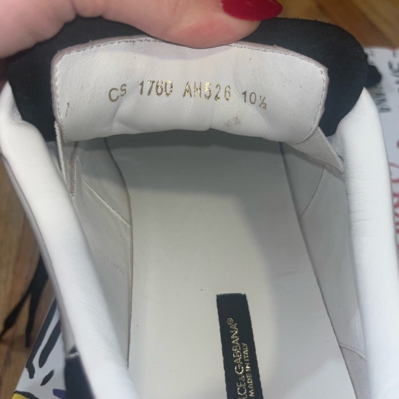 Dolce and Gabbana Men’s Portofino Two Tone Leather Sneakers - Picture 8 of 10